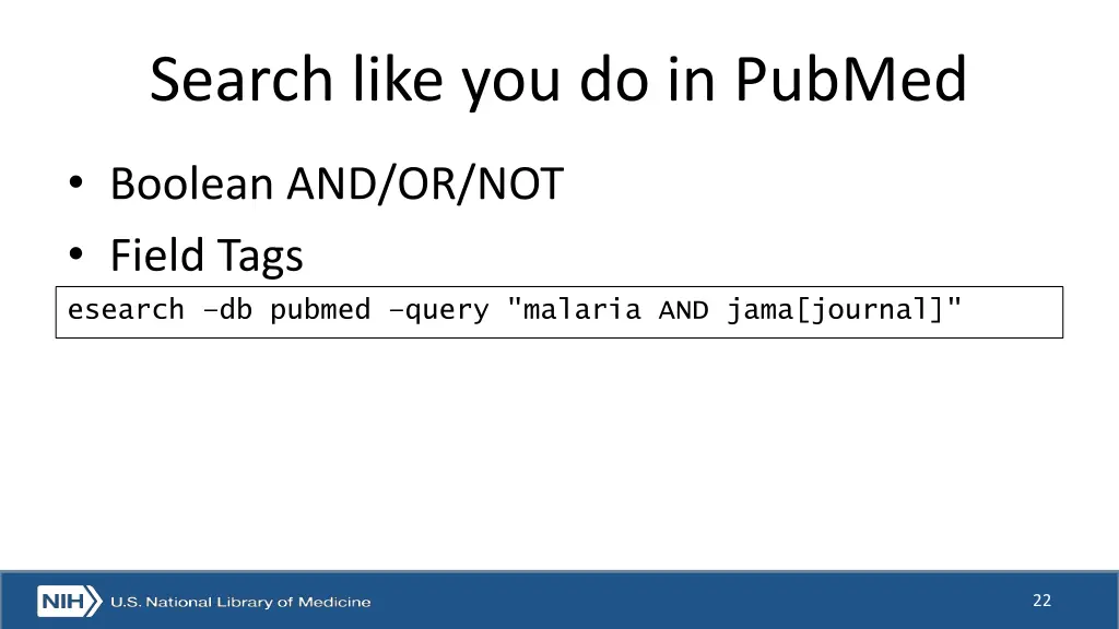 search like you do in pubmed