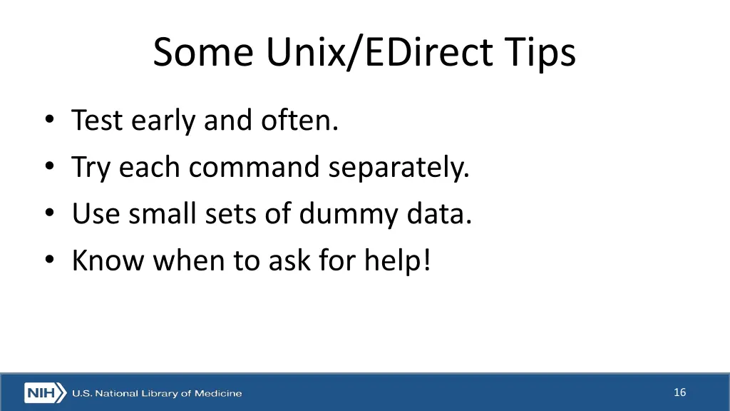 some unix edirect tips