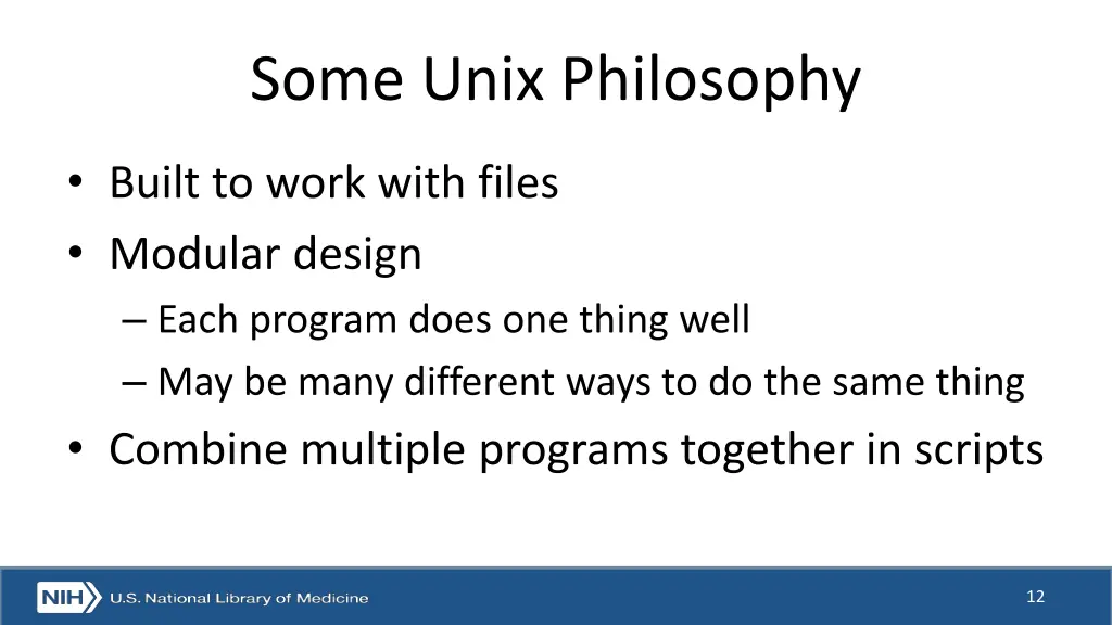 some unix philosophy