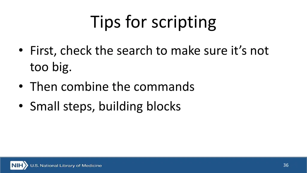 tips for scripting