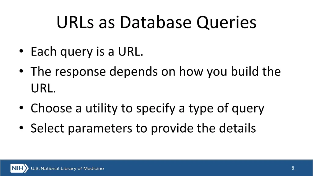 urls as database queries