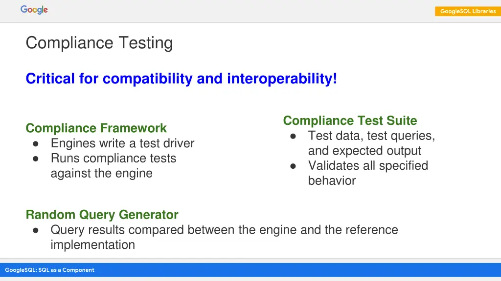 googlesql libraries 3