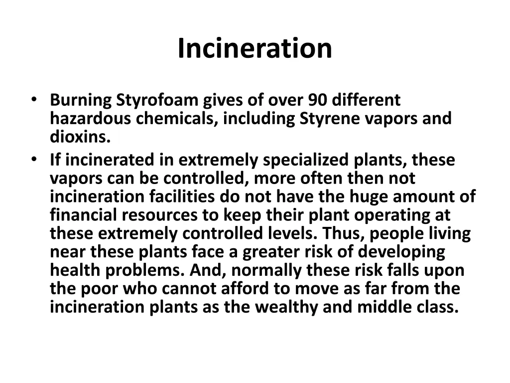 incineration