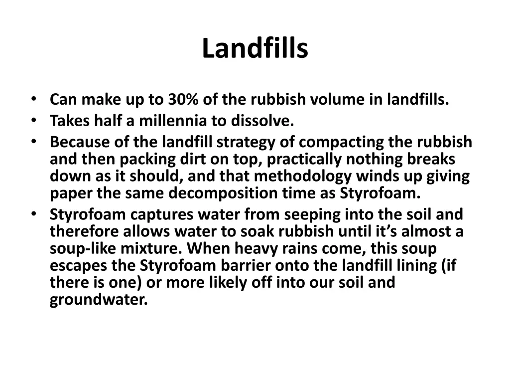 landfills