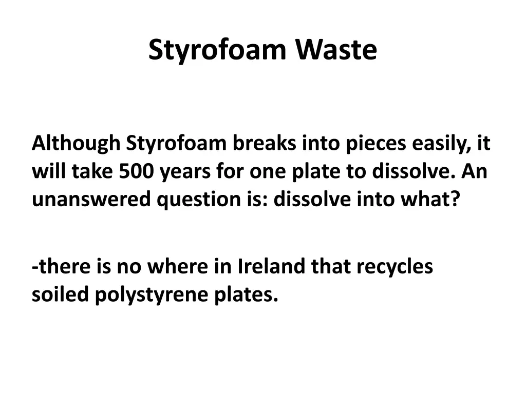 styrofoam waste