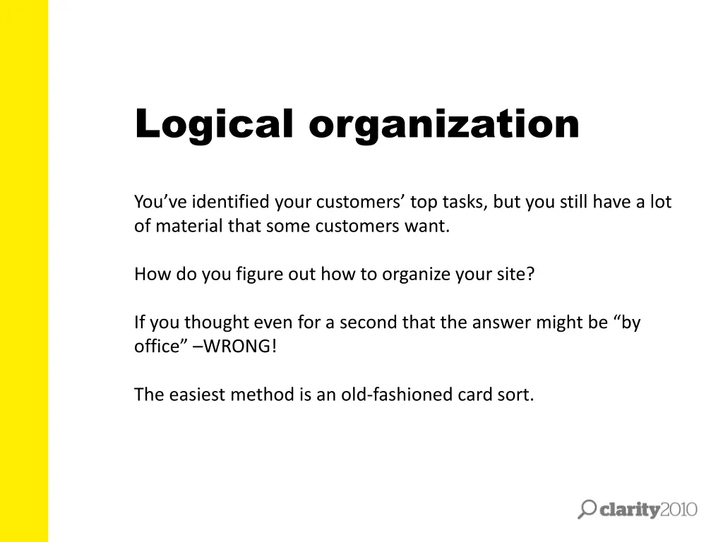 logical organization