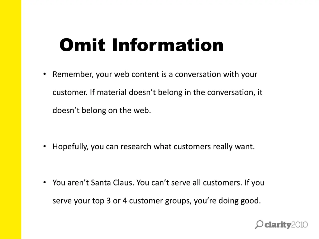 omit information