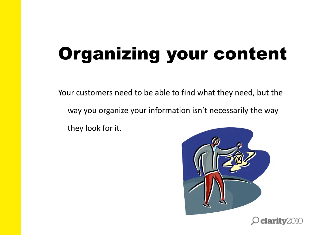 organizing your content