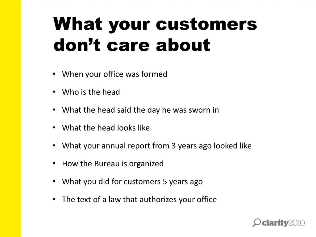 what your customers don t care about