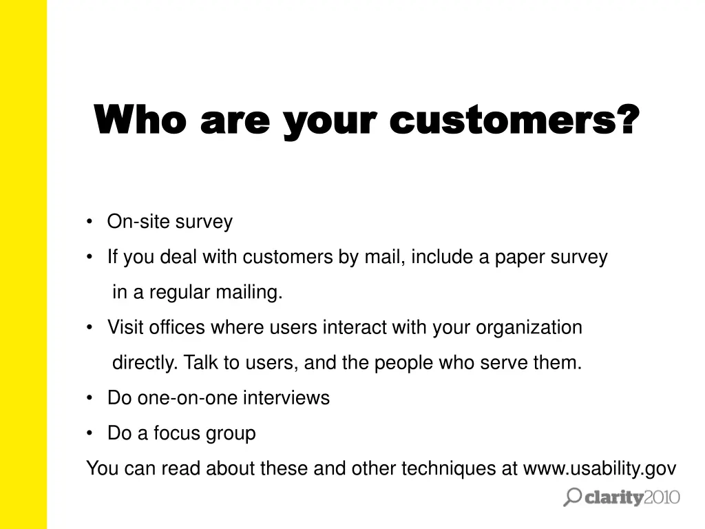 who are your customers who are your customers