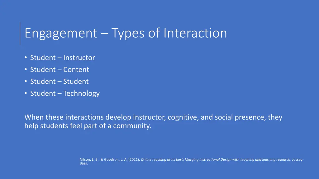 engagement types of interaction