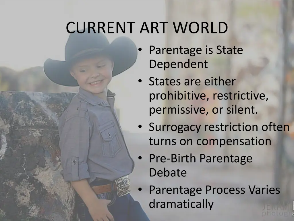 current art world parentage is state dependent