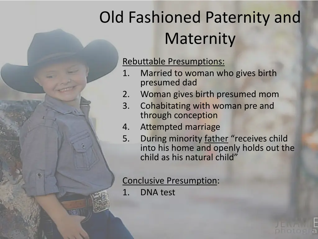 old fashioned paternity and maternity