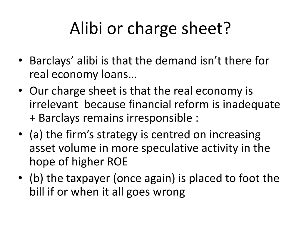 alibi or charge sheet