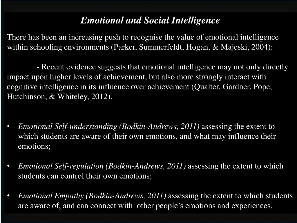 emotional and social intelligence