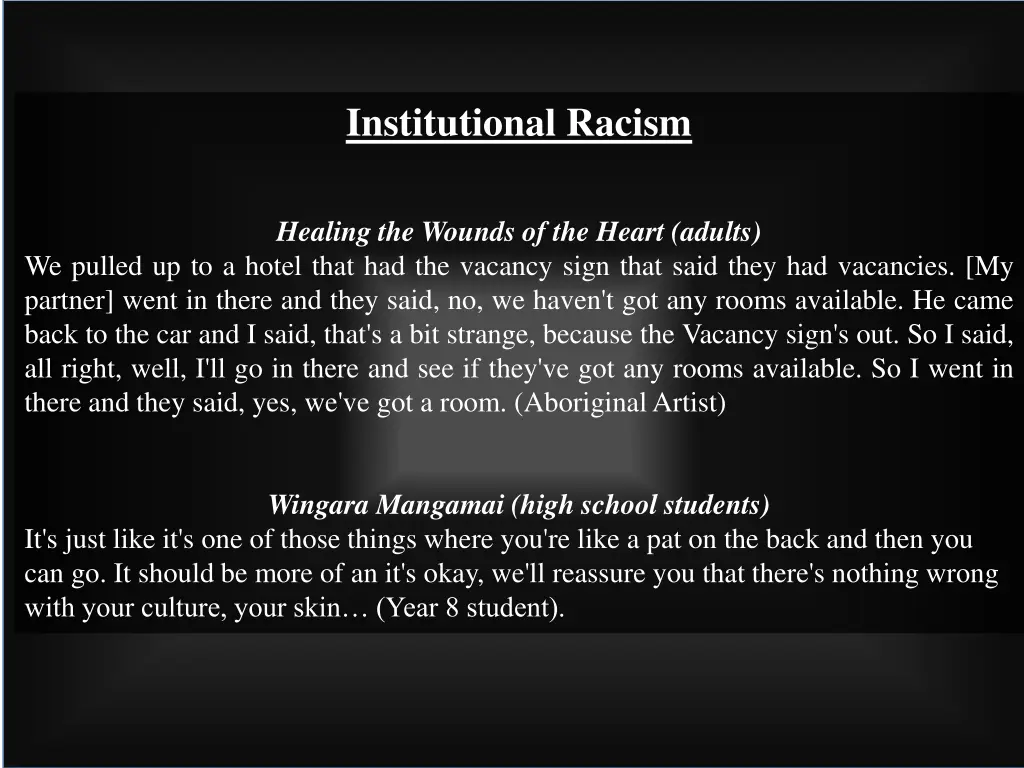 institutional racism