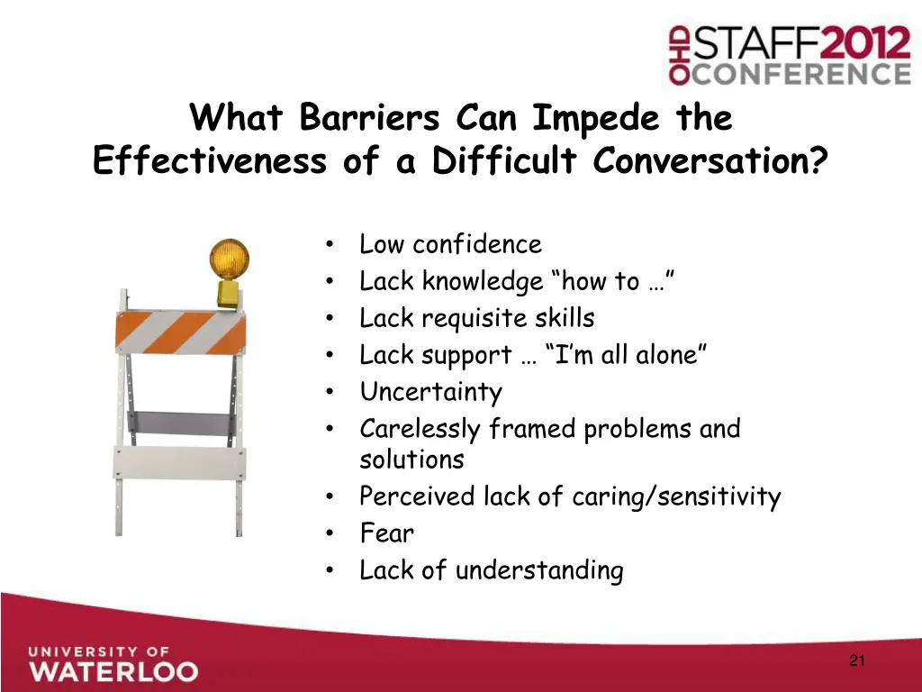 what barriers can impede the effectiveness