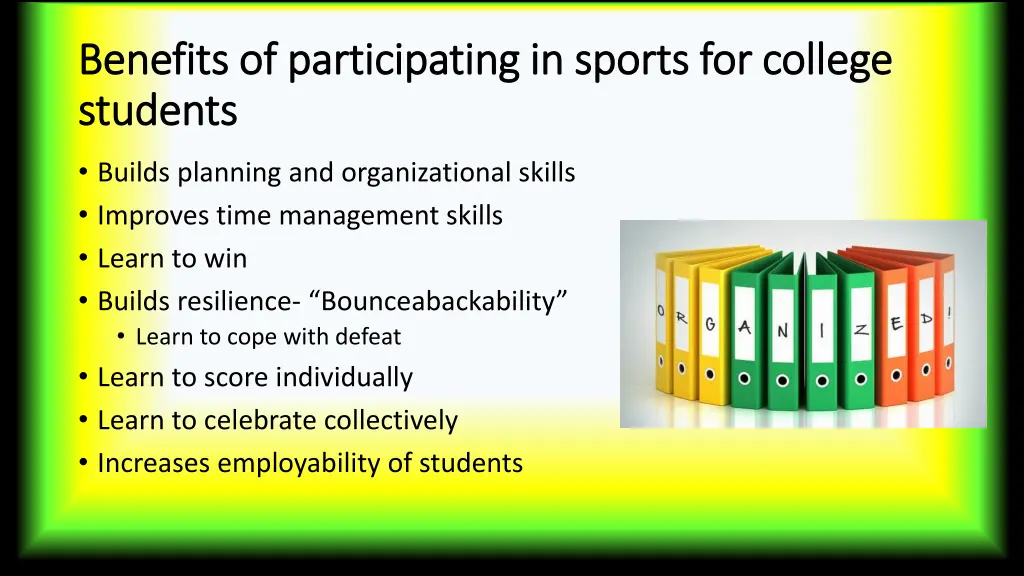 benefits of participating in sports for college