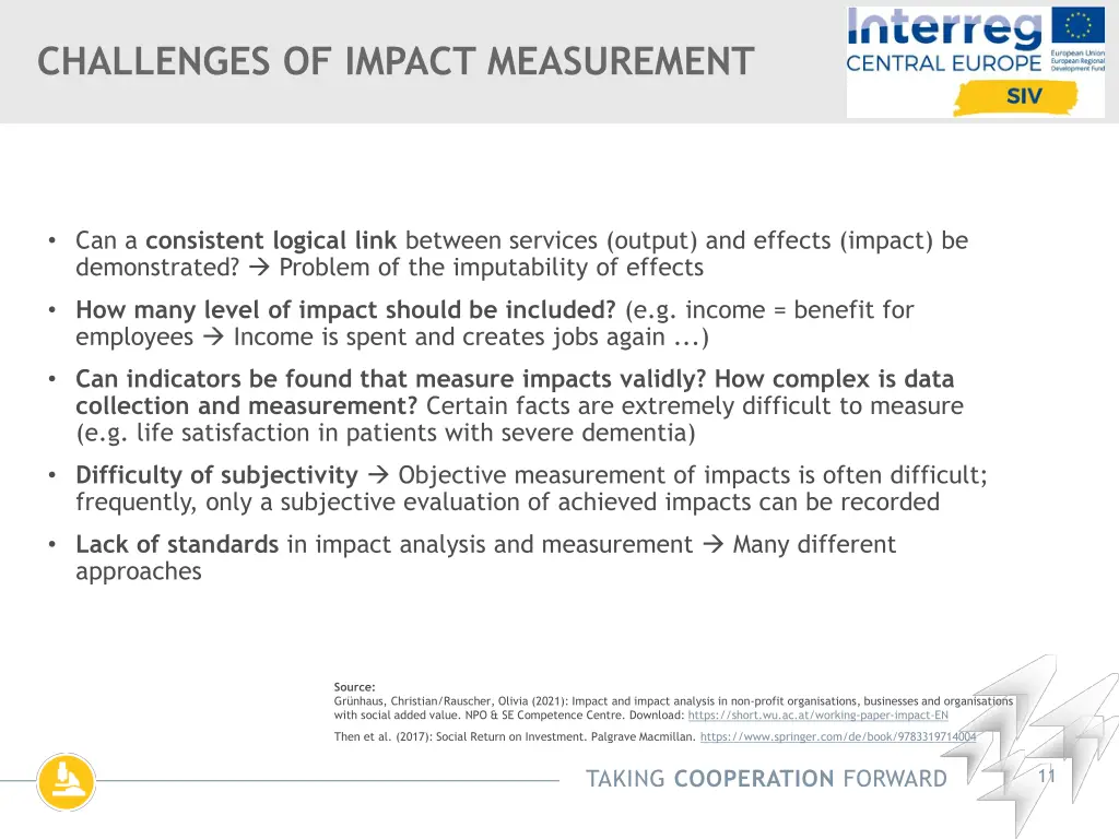 challenges of impact measurement