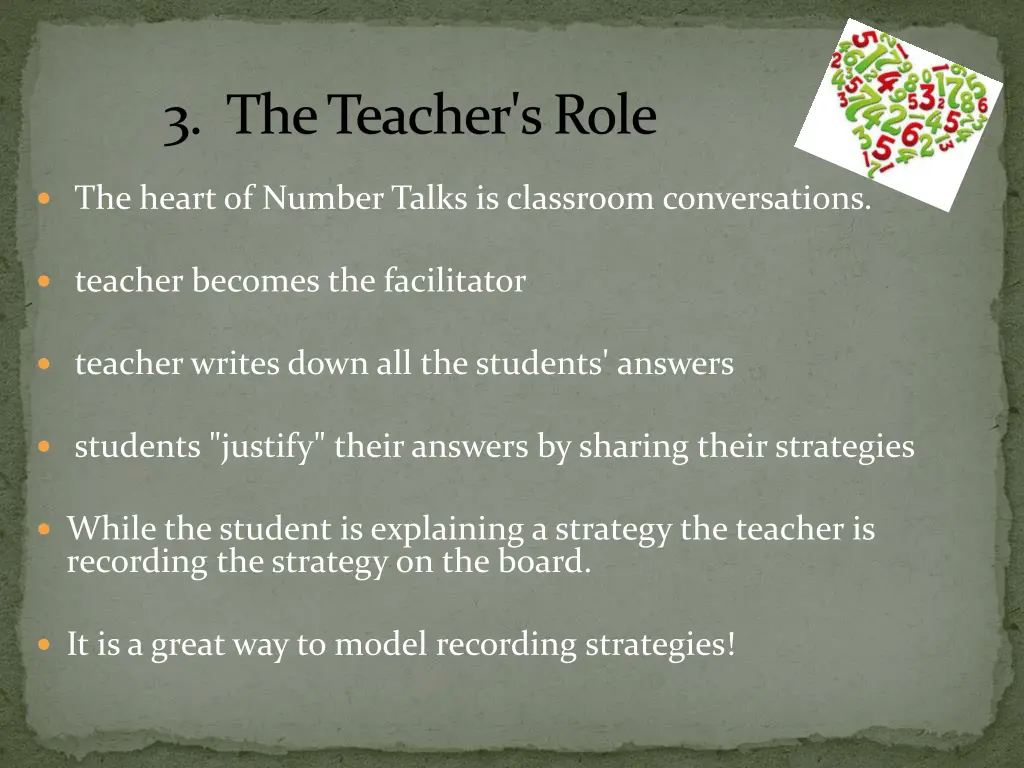 3 the teacher s role