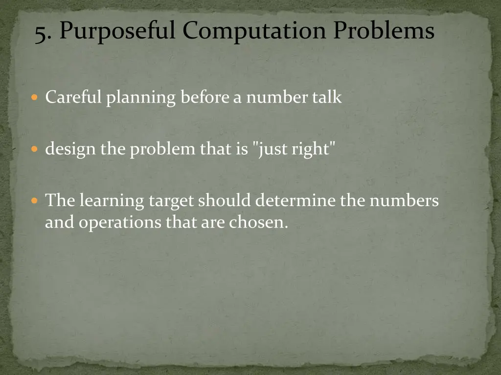 5 purposeful computation problems