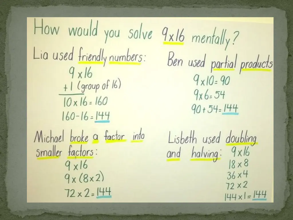 create a safe environment during the number talks