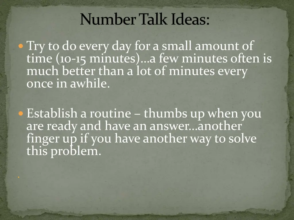 number talk ideas