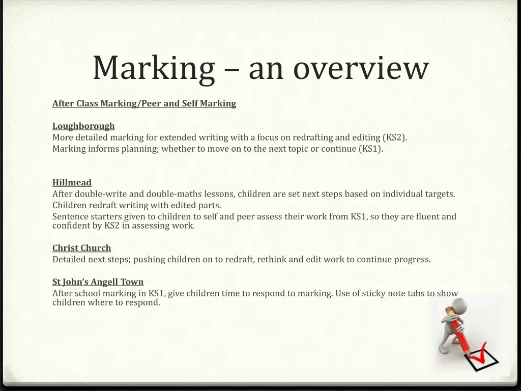 marking an overview 1