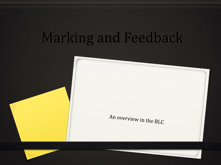 marking and feedback