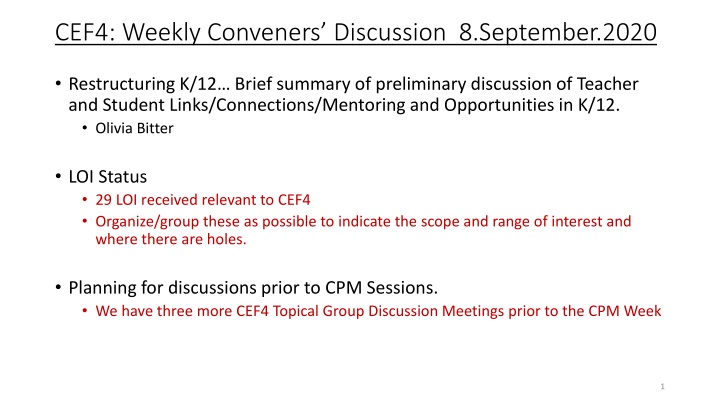 cef4 weekly conveners discussion 8 september 2020