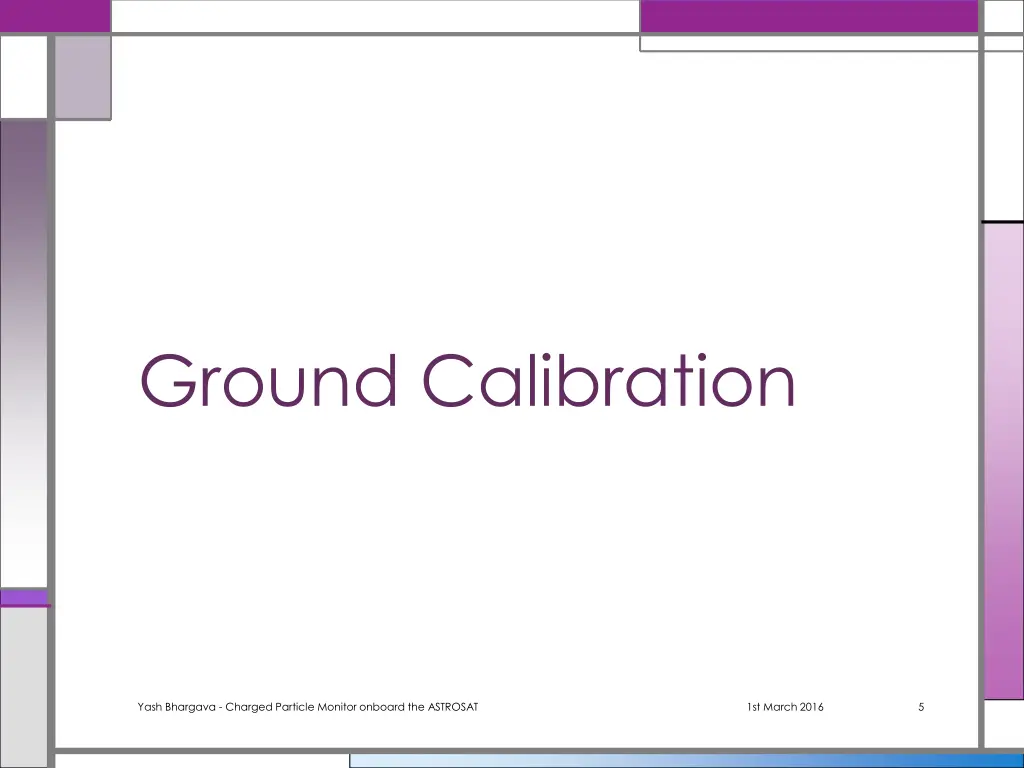 ground calibration