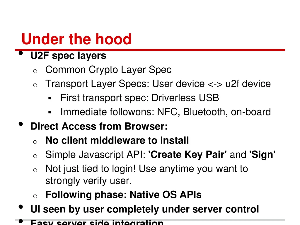 under the hood u2f spec layers o common crypto