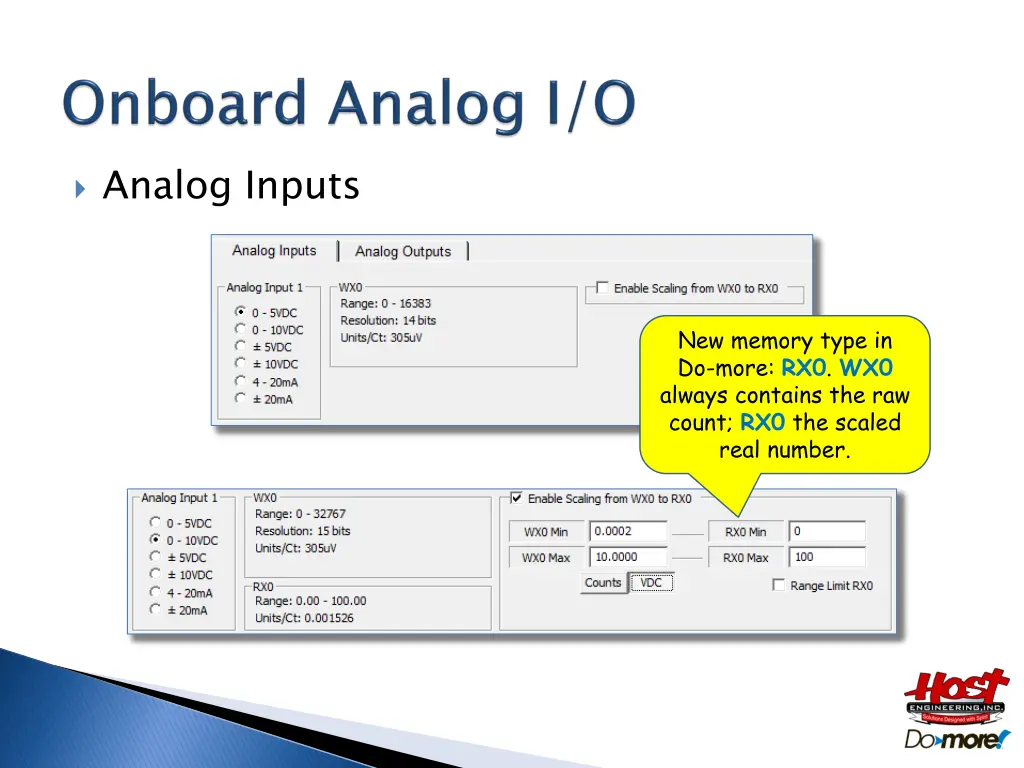 analog inputs