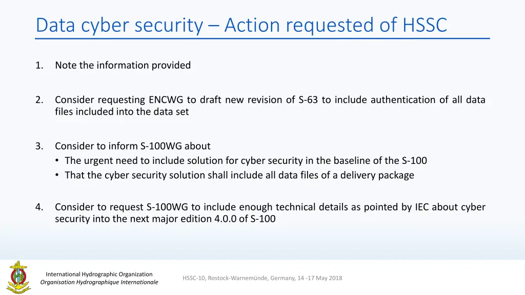 data cyber security action requested of hssc