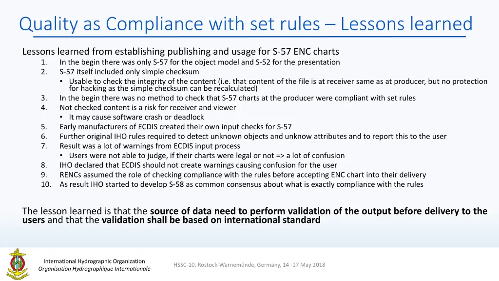 quality as compliance with set rules lessons