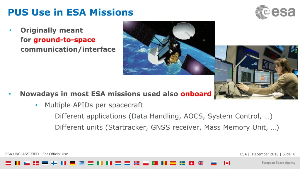 pus use in esa missions