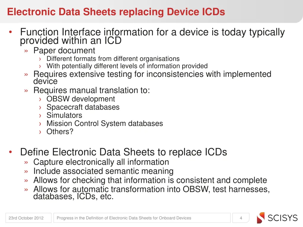 electronic data sheets replacing device icds