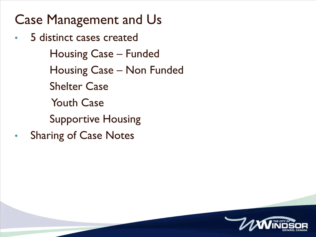 case management and us 5 distinct cases created