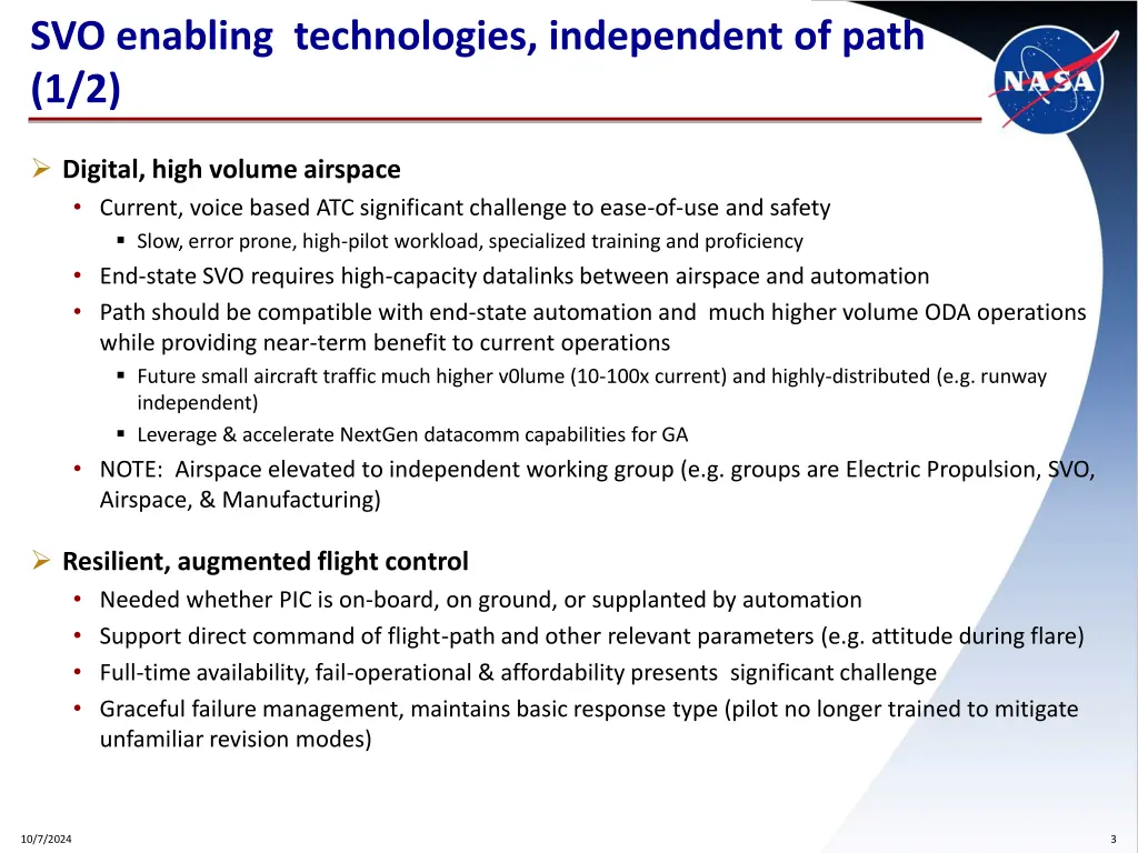 svo enabling technologies independent of path 1 2