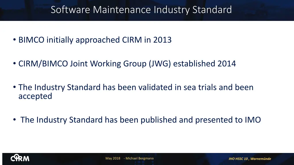 software maintenance industry standard