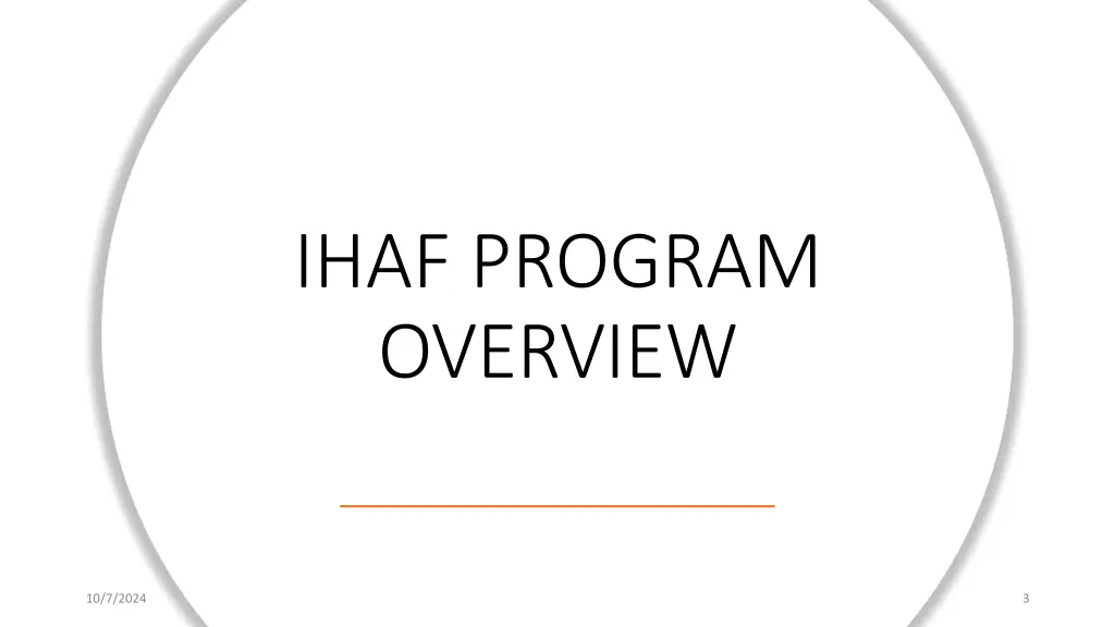 ihaf program overview