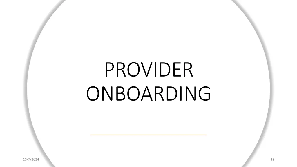 provider onboarding