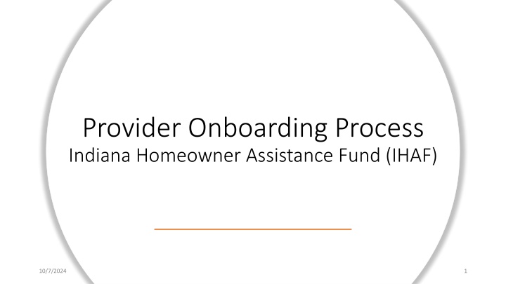 provider onboarding process indiana homeowner