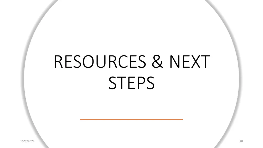 resources next steps