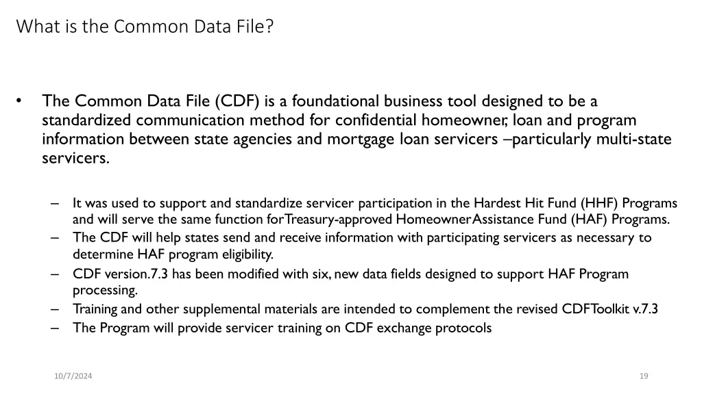 what is the common data file