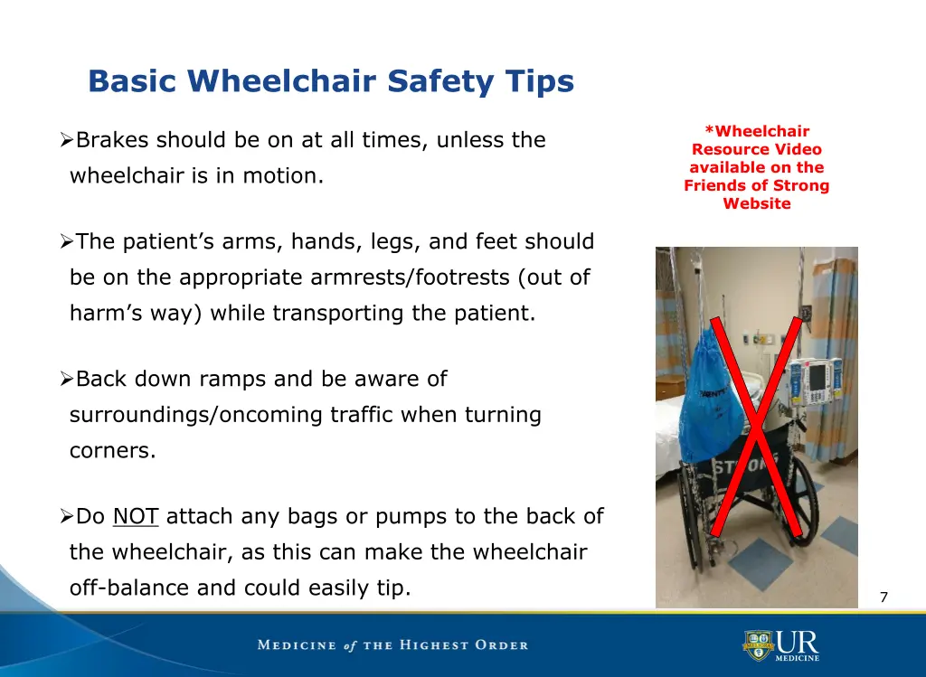 basic wheelchair safety tips