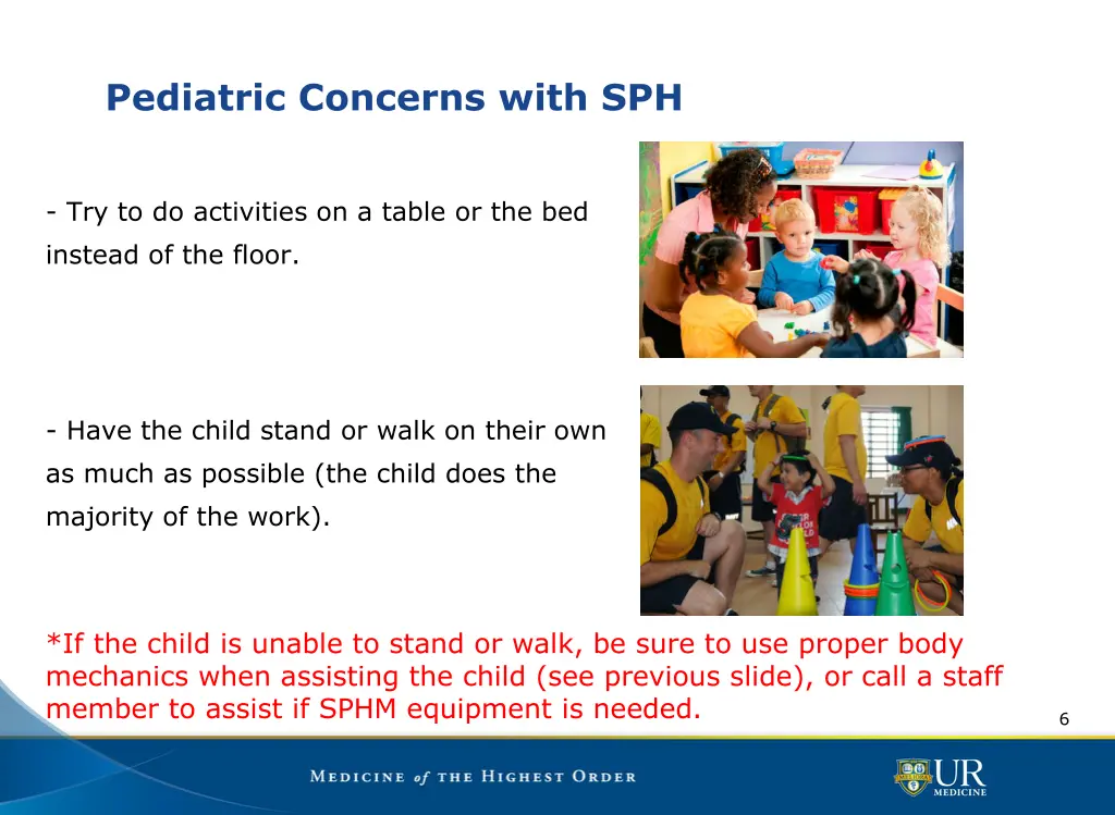 pediatric concerns with sph