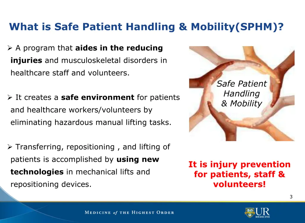 what is safe patient handling mobility sphm