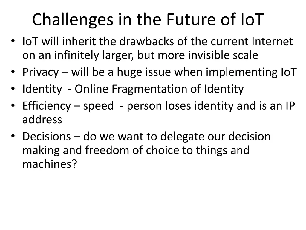 challenges in the future of iot