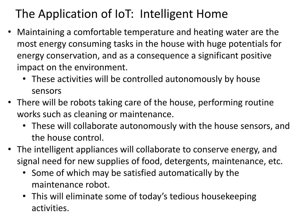 the application of iot intelligent home